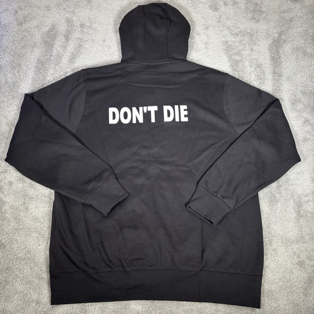 Nike Sportswear Hoodie Sweatshirt Mens XLT Full Zip Black Dont Die Graphic NWT